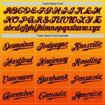 Custom Name Number Authentic Fade Fashion Baseball Jersey - Personalized Yellow Black Orange Team Personalized Yellow Black-Orange