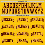 Customized Authentic Baseball Jersey with Personal Name and Number - Yellow Black Pinstripe Design Personalized Yellow Black