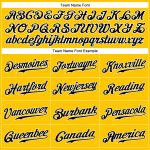Custom Name and Number Personalized Black-White Yellow Black Pinstripe Authentic Baseball Jersey Personalized Yellow Black