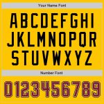 Custom Name and Number Personalized Baseball Jersey - Yellow Black Pinstripe Crimson-Cream Authentic Team Apparel Personalized