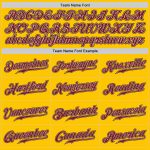 Custom Name and Number Personalized Baseball Jersey - Yellow Black Pinstripe Crimson-Cream Authentic Team Apparel Personalized