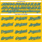 Custom Name Number Baseball Jersey - Personalized Yellow Black Pinstripe Kelly Green White Authentic Design Personalized