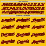 Custom Personalized Baseball Jersey Red-Black Yellow Black Pinstripe with Name and Number Personalized Yellow Black Pinstripe
