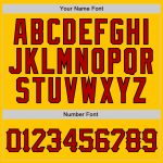 Custom Personalized Baseball Jersey Red-Black Yellow Black Pinstripe with Name and Number Personalized Yellow Black Pinstripe