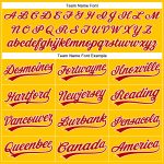 Custom Name Number Baseball Jersey Personalized Yellow Black Pinstripe Red White Authentic Team Sports Apparel Personalized