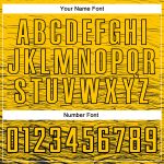 Custom Soccer Jersey with Personalized Name and Number, Yellow Black Sublimation Uniform for Team Personalized Yellow Black