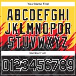Custom Name Number Authentic Baseball Jersey - Personalized 3D Pattern Design Yellow Black-White Abstract Shape Personalized