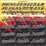 Custom Name Number Authentic Baseball Jersey - Personalized 3D Pattern Design Yellow Black-White Abstract Shape Personalized