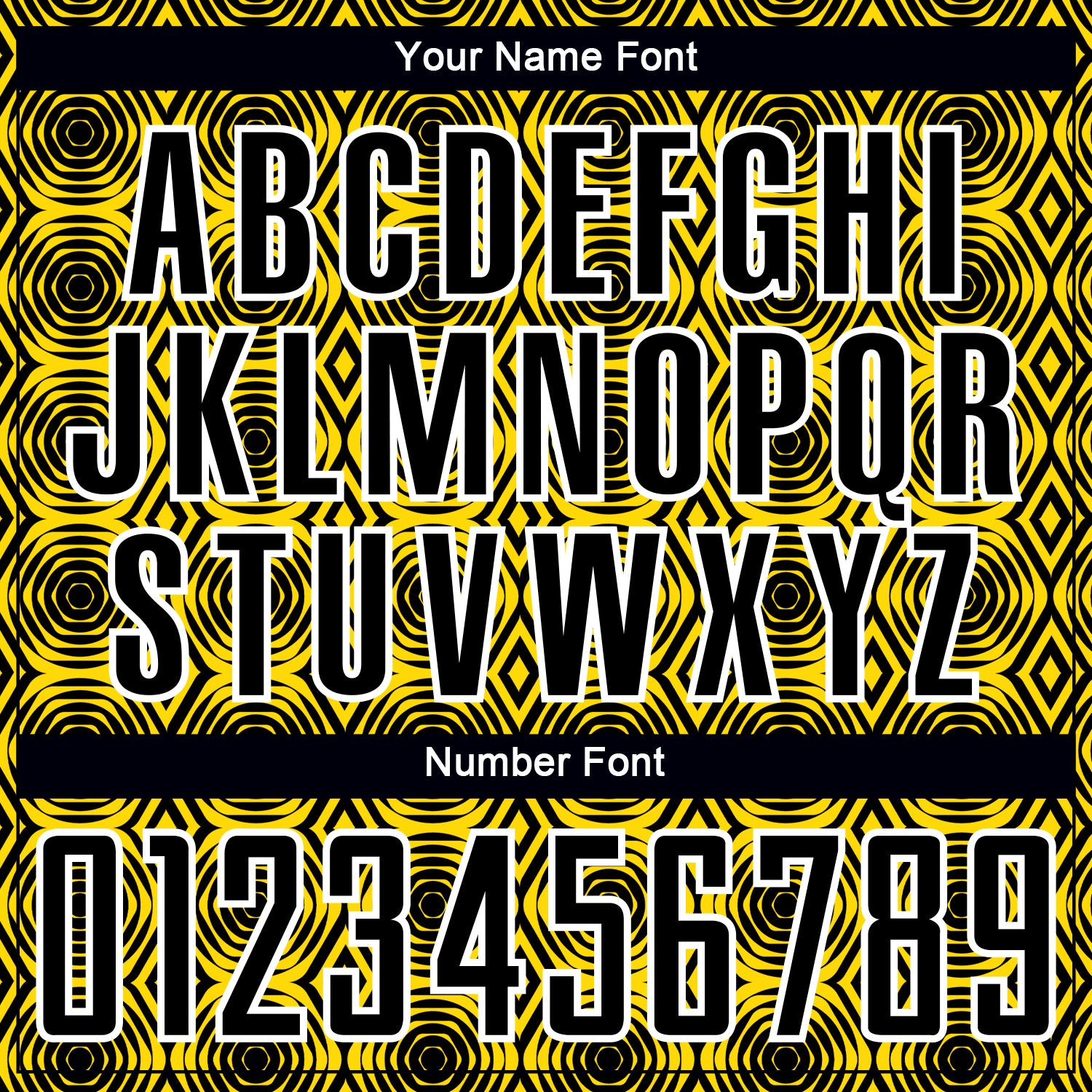 Personalized Yellow Black-White Geometric Shapes Sublimation Soccer Uniform Jersey Team Custom Name and Number Custom Sublimation Soccer Uniform Jersey with Personalized Name & Number - Yellow Black-White Geometric Shapes Personalized - Image 6