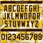 Custom Name and Number Authentic 3D Pattern Baseball Jersey - Personalized Yellow Brown-Old Gold Design Personalized Yellow