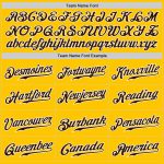 Custom Name and Number Authentic Baseball Jersey - Personalized Yellow Brown Pinstripe Team Jersey Personalized Yellow Brown