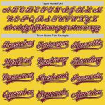 Custom Personalized Golf Polo Shirt with Name and Number in Yellow, Crimson, Cream, and Black Performance Vapor Fabric Personalized