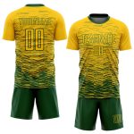 Custom Name and Number Soccer Jersey - Personalized Yellow Green Sublimation Team Uniform Personalized Yellow Green Sublimation