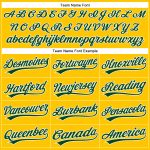 Custom Personalized Baseball Jersey with Name and Number - Yellow Green-White Authentic Team Gear Personalized Yellow Green-White