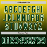 Custom Name Number Fade Fashion Baseball Jersey - Personalized Yellow Green-White Team Personalized Yellow Green-White Authentic