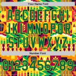 Personalized African Kwanzaa Baseball Jersey Custom Name Number 3D Yellow Kelly Green Pattern Authentic Team Apparel Personalized