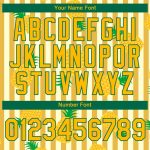 Custom Name Number Hawaii Tropical Pineapple 3D Pattern Performance T-Shirt - Personalized Yellow Kelly Green Design Personalized