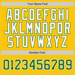 Custom Name and Number Authentic Baseball Jersey - Personalized Yellow and Kelly Green Pinstripe Design Personalized Yellow