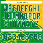 Custom Personalized Eagle Baseball Jersey - 3D Yellow Green-White Pattern with Team Name and Number Personalized Yellow Kelly