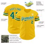 Personalized Yellow Green-White Authentic Baseball Jersey for Men and Women Personalized Yellow Kelly Green-White Authentic