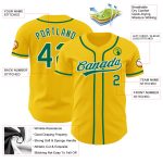 Custom Name and Number Personalized Yellow Green-White Baseball Jersey - Authentic Team Jersey Personalized Yellow Kelly