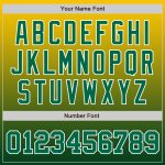 Customizable Fade Baseball Jersey - Personalized Yellow Kelly Green-White with Name and Number Personalized Yellow Kelly