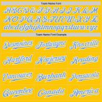 Custom Name and Number Personalized Blue Pinstripe Baseball Jersey - Authentic Team Gear Personalized Yellow Light Blue Pinstripe