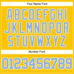 Personalized Authentic Baseball Jersey - Yellow Light Blue and White Color Personalized Yellow Light Blue-White Authentic