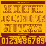 Custom Name and Number Basketball Jersey Suit - Personalized Yellow Maroon Color Splash Round Neck Sublimation Personalized