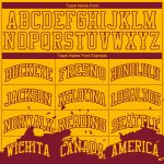 Custom Name and Number Basketball Jersey Suit - Personalized Yellow Maroon Color Splash Round Neck Sublimation Personalized