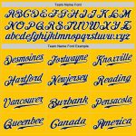 Custom Name and Number Personalized Baseball Jersey in Yellow, Navy, Gray and White - Authentic Split Fashion Style Personalized