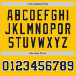 Custom Name and Number Personalized Baseball Jersey in Yellow, Navy, Gray and White - Authentic Split Fashion Style Personalized