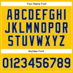 Custom Name and Number Personalized Baseball Jersey - Yellow Navy Light Blue Authentic Team Apparel Personalized Yellow Navy-Light