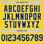 Custom Name and Number Personalized Yellow Navy-Light Blue Golf Polo Shirt - Performance Vapor Team Apparel Personalized