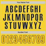 Custom Name Number Personalized Yellow Navy Golf Polo Shirt Performance Vapor Personalized Yellow Navy Performance Vapor