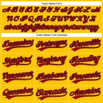 Custom Name and Number Yellow Navy Pinstripe Red Authentic Baseball Jersey Personalized Yellow Navy Pinstripe Red Authentic
