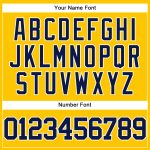 Personalized Baseball Jersey in Yellow, Navy, and White - Authentic Design Personalized Yellow Navy-White Authentic Baseball