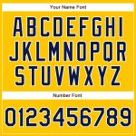 Custom Authentic Baseball Jersey Personalized Yellow Navy-White with Name and Number Personalized Yellow Navy-White Authentic