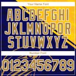 Custom Name and Number Personalized Eagle Baseball Jersey - Yellow Old Gold Navy 3D Pattern Design Personalized Yellow Old