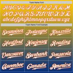 Custom Name and Number Personalized Baseball Jersey - Yellow Orange-Royal Authentic Fade Fashion Team Jersey Personalized