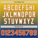 Custom Name and Number Personalized Baseball Jersey - Yellow Orange-Royal Authentic Fade Fashion Team Jersey Personalized