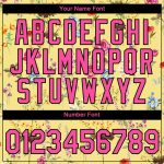 Custom Tropical Hawaii Palms 3D Pattern Performance T-Shirt Personalized Name and Number - Yellow Pink-Black Design Personalized