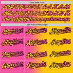 Custom Name and Number Baseball Jersey - Personalized Gradient Yellow Pink and Black Fashion Team Jersey Personalized Yellow
