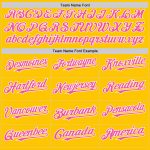 Custom 3D Twinkle Star Baseball Jersey with Personalized Name and Number in Yellow Pink-White Gradient Design Personalized