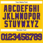 Personalized Yellow Purple Black Baseball Jersey for Men and Women - Authentic Design Personalized Yellow Purple-Black Authentic