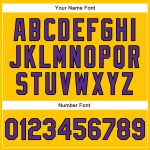 Custom Name and Number Baseball Jersey - Personalized Authentic Yellow Purple-Black Team Jersey Personalized Yellow Purple-Black