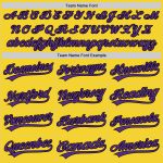 Custom Name Number Vapor Golf Polo Shirt Yellow Purple-Black Performance Team Apparel Personalized Yellow Purple-Black Performance