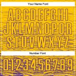 Custom Name Number Sublimation Soccer Jersey - Personalized Yellow Purple Team Uniform Personalized Yellow Purple Sublimation