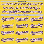 Personalized Team Golf Polo Shirt with Custom Name and Number in Yellow Purple-White Performance Vapor Design Personalized