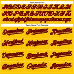Personalized Authentic Baseball Jersey in Yellow and Red-Black Color Scheme Personalized Yellow Red-Black Authentic Baseball